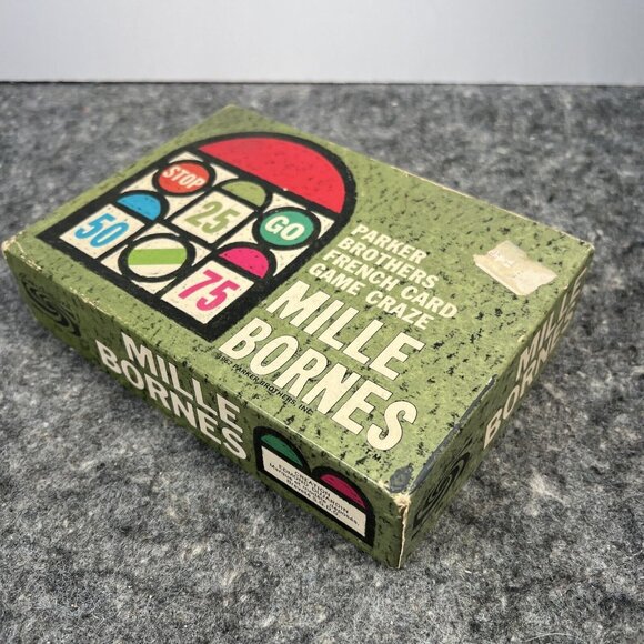 VTG 1962 Mille Bornes French Card Game Parker Brothers Complete Blank Score Card - Picture 8 of 13